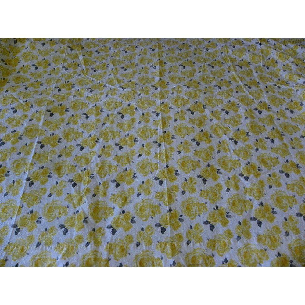 Pottery Barn Teen Emily Meritt Marigold Rose Floral Yellow Twin Flat Sheet